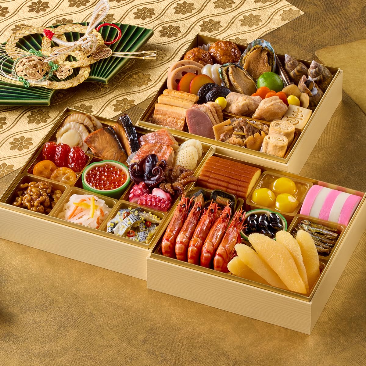 Amazon.co.jp: 紀文 生詰めおせち「正月」(三段重 / 4-5人前 38品